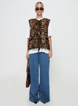 Samual Quilted Vest Leopard