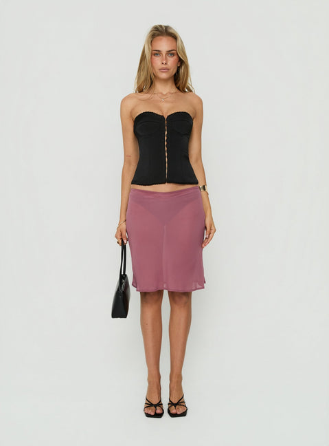 Jazzy Strapless Corset Top Black