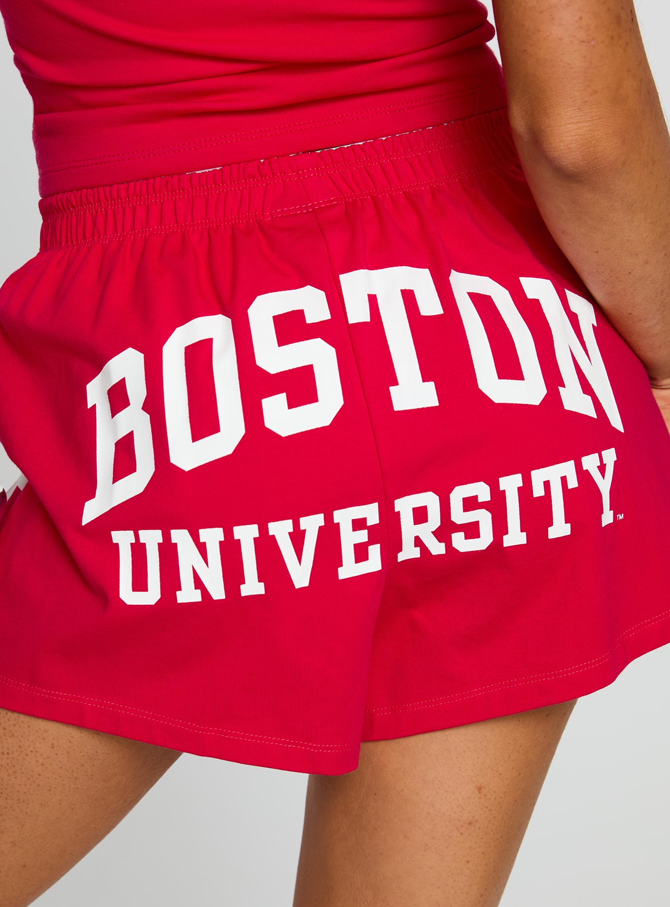 product Princess Polly Boston University Soffee Shorts Red High Waisted Shorts 