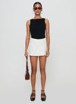 Deuce Split Skort White