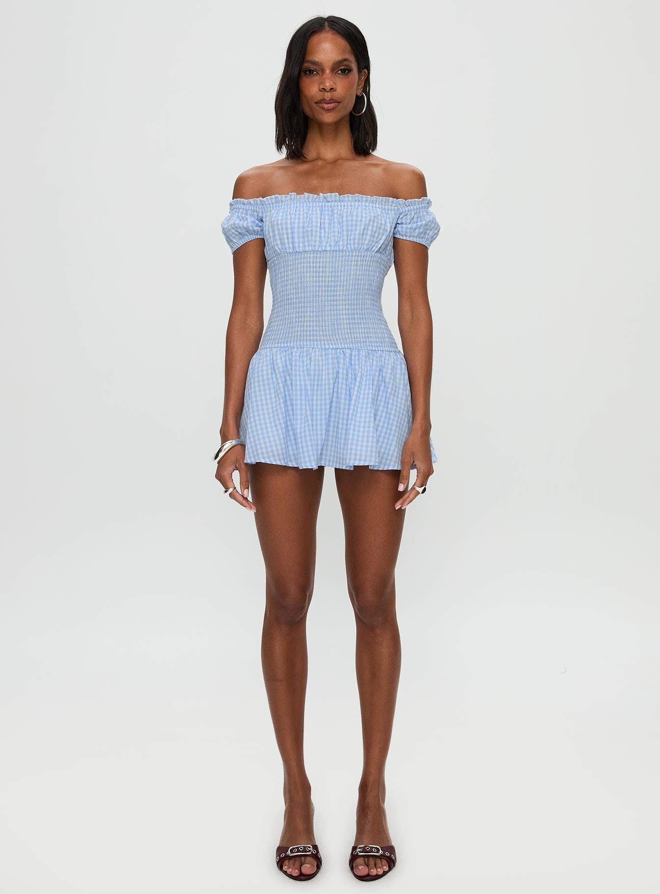 Count My Blessings Playsuit Blue Check
