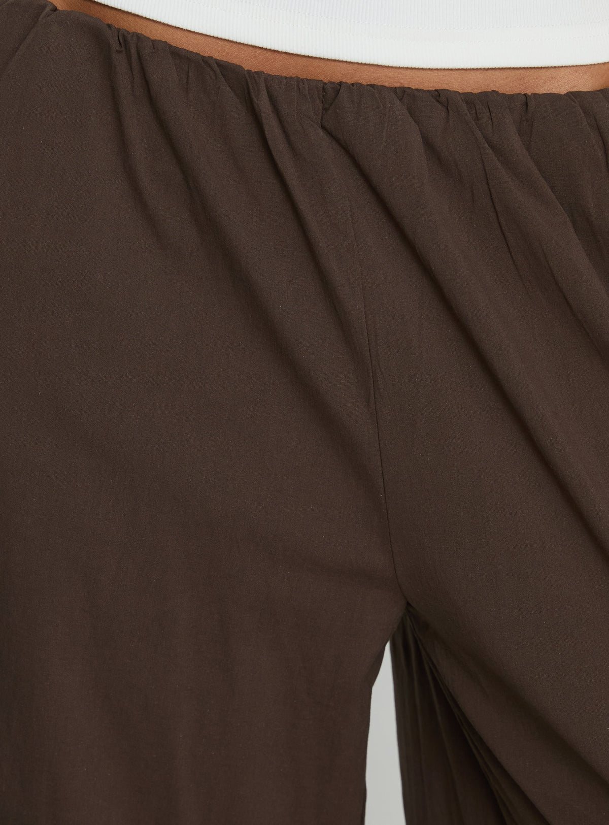 Lunea Concealed Waistband Pants Brown Petite