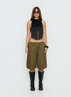 Allyza Baggy Cargo Shorts Olive Tall
