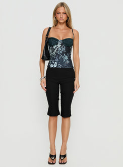 Cacy Cami Top Navy Floral