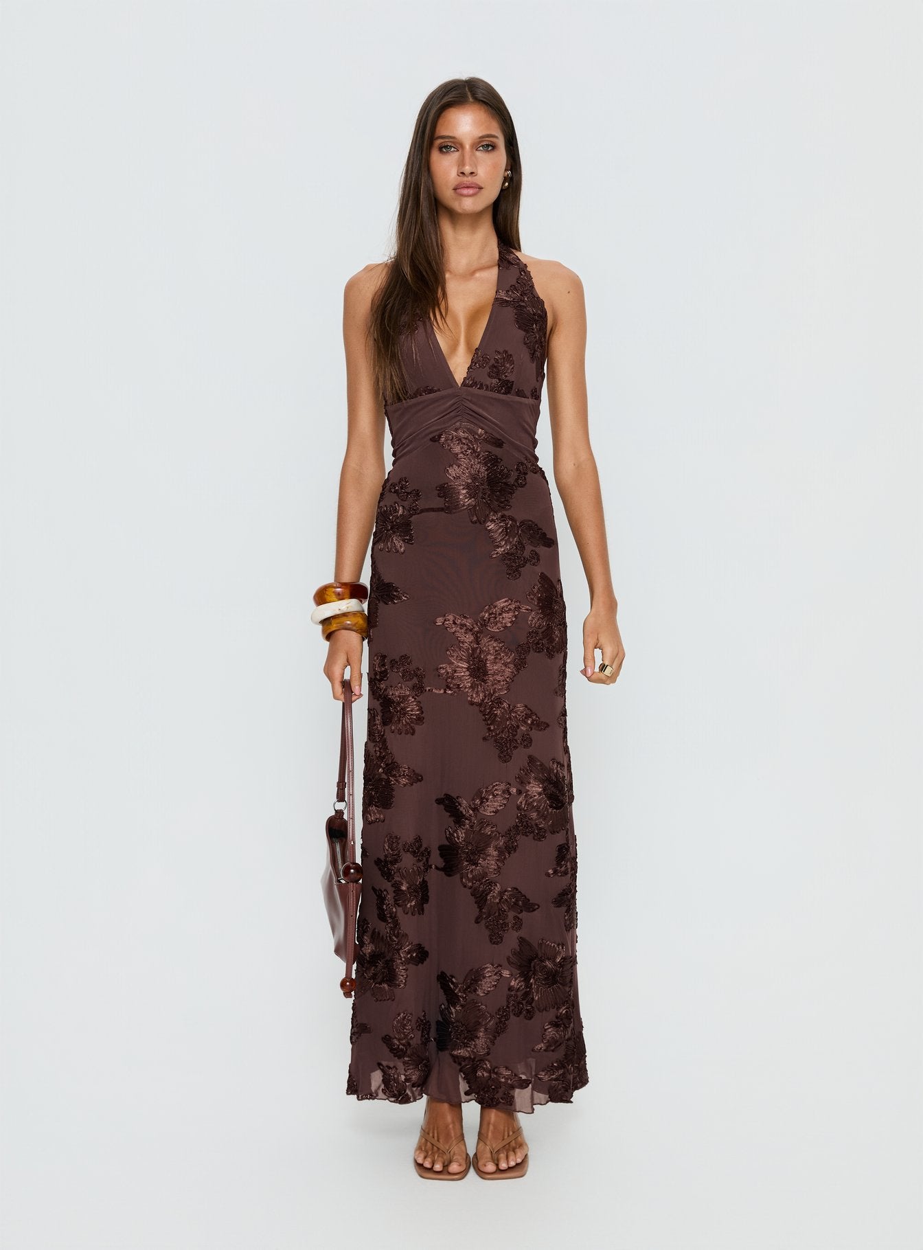 Rousseau Halter Maxi Dress | Espresso | Womens | Princess Polly Rousseau Halter Maxi Dress | Espresso | Womens | Princess Polly