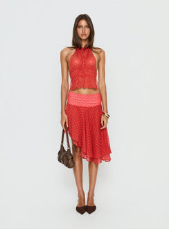 Legacy Halter Top Tomato Polka