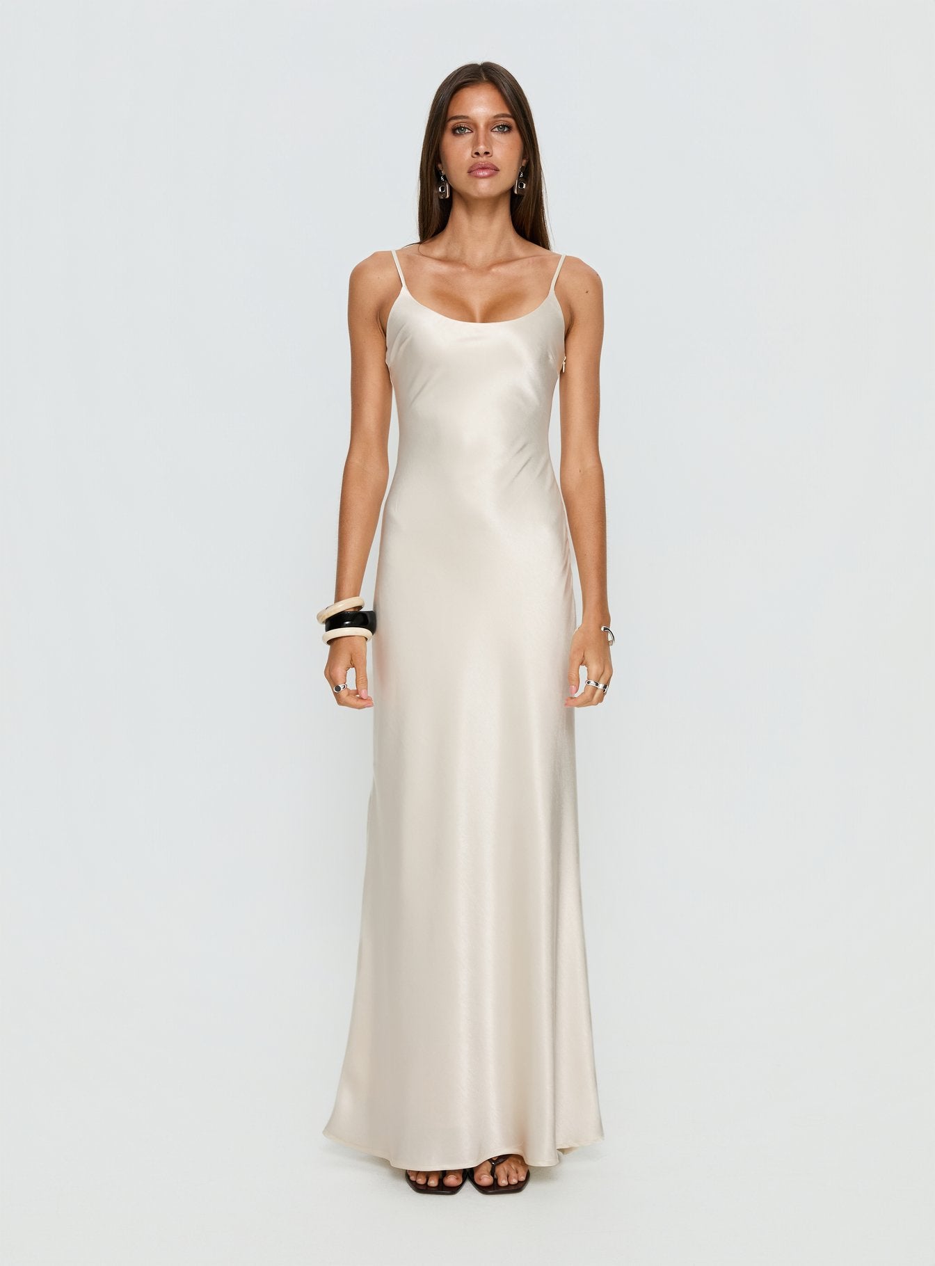 backless long black dress Nyx Plunging Halter Maxi Dress main image 0