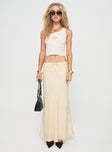 Low rise maxi skirt with drawstring waist & tie fastening Non-stretch material, fully lined 