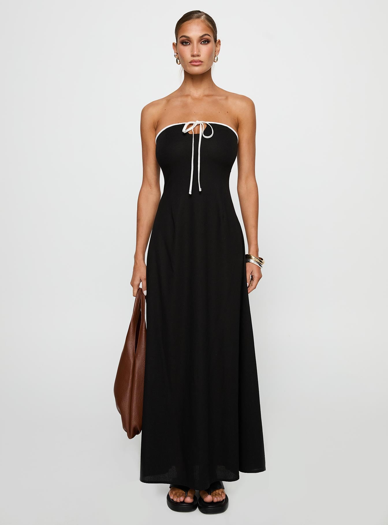 Bijou Strapless Maxi Dress Black | Princess Polly Bijou Strapless Maxi Dress Black | Princess Polly