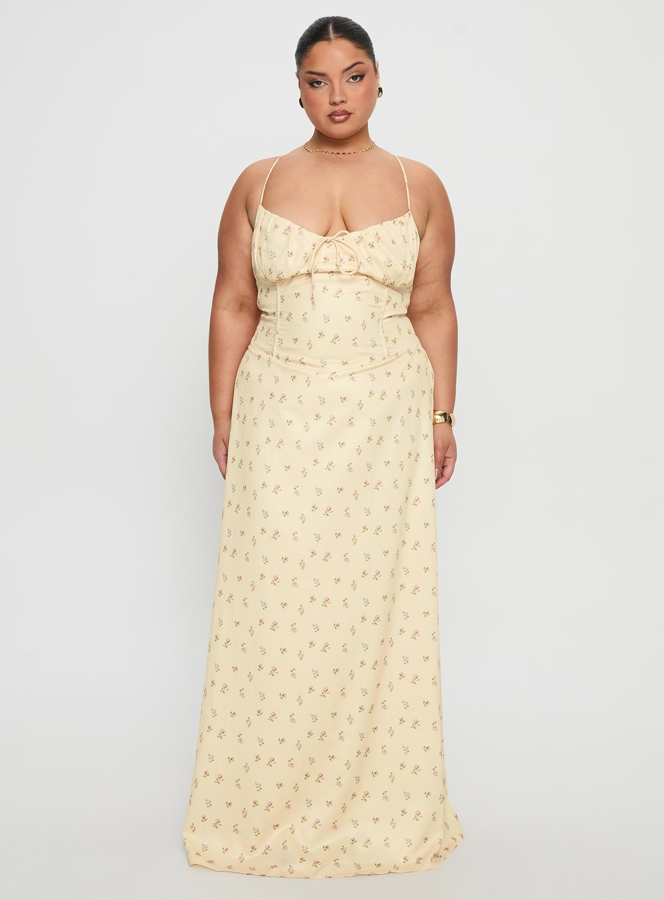 Members Only Maxi Dress Yellow Floral Curve | Princess Polly Members Only Maxi Dress Yellow Floral Curve | Princess Polly
