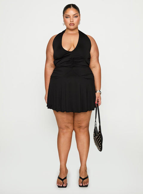 maeva halter mini dress black Princess Polly Maeva Halter Neck Mini Dress In Black - 30% Off