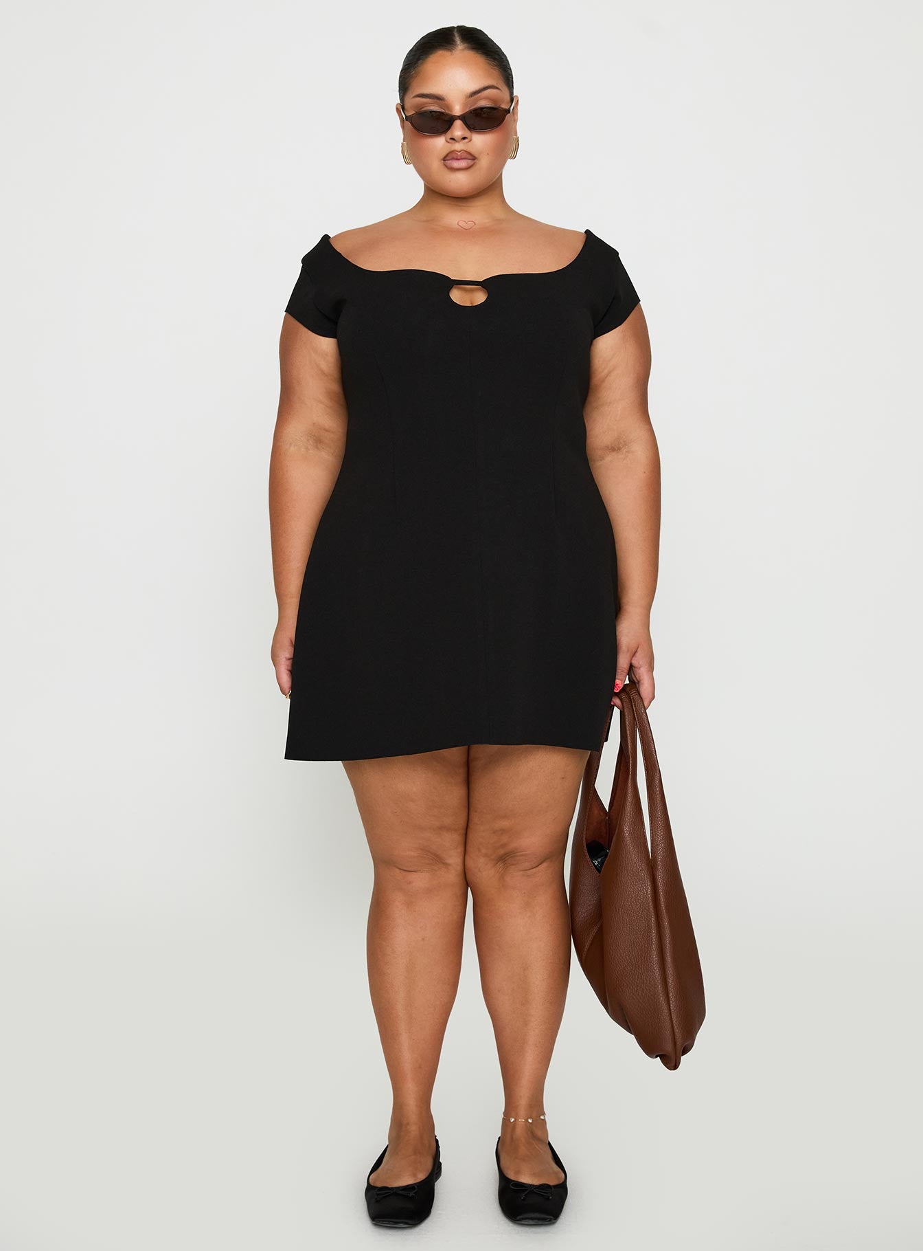 black dress size 14 Sylvette Mini Dress Black Curve