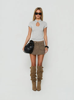 Tarza Cargo Mini Skirt Khaki