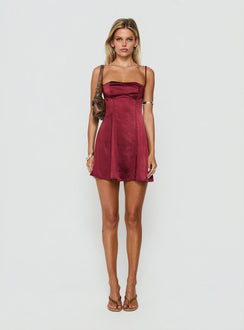 Easy To Love Mini Dress Burgundy