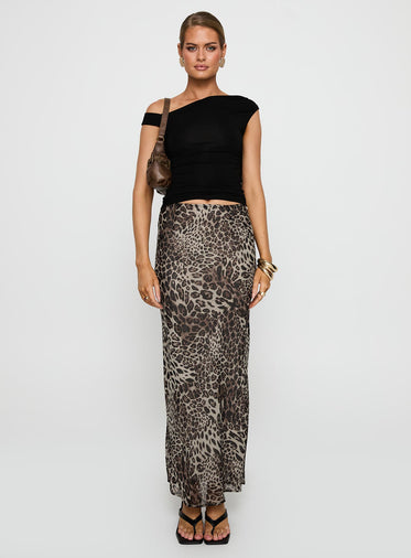 Manda Maxi Skirt Leopard