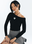 Jaybell Cold Shoulder Sweater Black