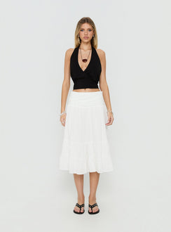 Silver Springs Midi Skirt White
