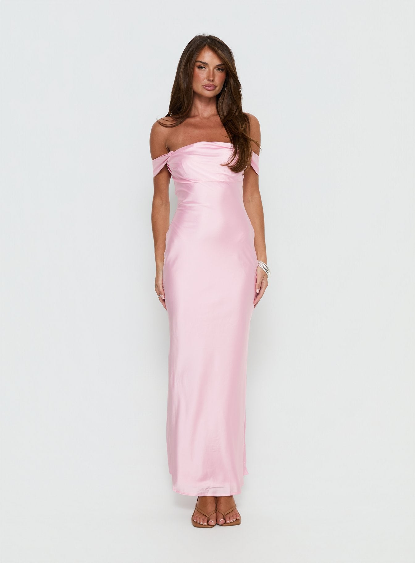 Azura Off The Shoulder Maxi Dress Pink | Princess Polly Azura Off The Shoulder Maxi Dress Pink | Princess Polly
