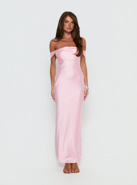 Azura Off The Shoulder Maxi Dress | Pink | Womens | Princess Polly Azura Off The Shoulder Maxi Dress | Pink | Womens | Princess Polly