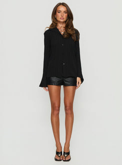 Beatris Long Sleeve Top Black