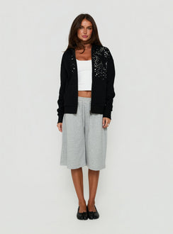All Day Studded Oversized Hoodie Black