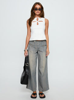 Celyse Cut Out Detail Top White