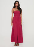 Dayona Strapless Maxi Dress Red