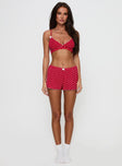 Slumber Pointelle Sleep Bralette Red