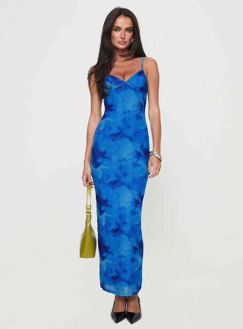 Hathaway Maxi Dress Blue Floral | Princess Polly Hathaway Maxi Dress Blue Floral | Princess Polly