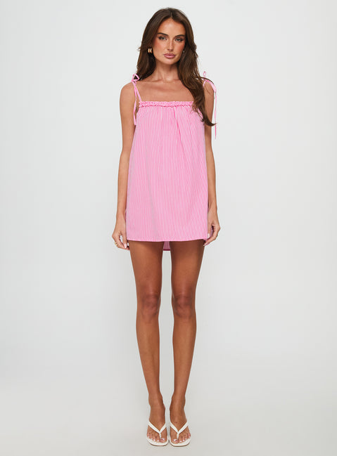 pink mini dress fast shipping pink mini dress fast shipping FIORE Y2K MINI DRESS-HOT PINK Lucca Couture