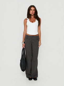 Klarika Lace Up Pants Charcoal