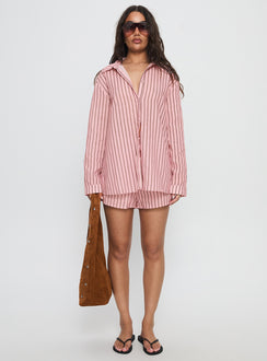 Chloe Set Pink / Brown Stripe