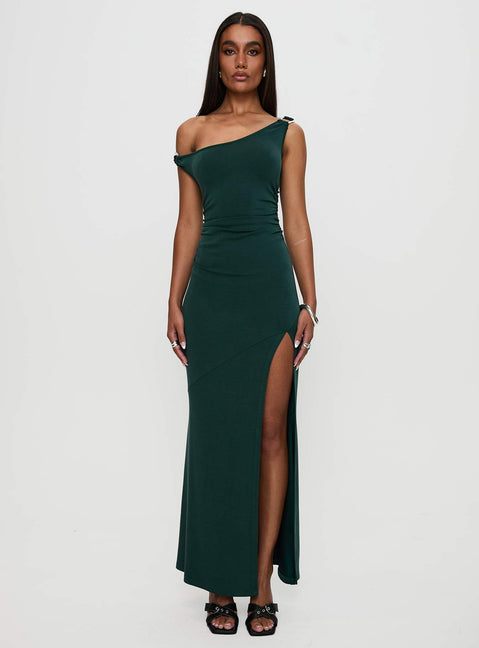Rios One Shoulder Maxi Dress Green | Princess Polly Rios One Shoulder Maxi Dress Green | Princess Polly
