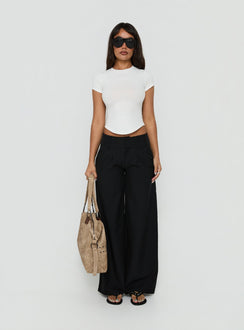 Loved Up Low Rise Baggy Pants Black