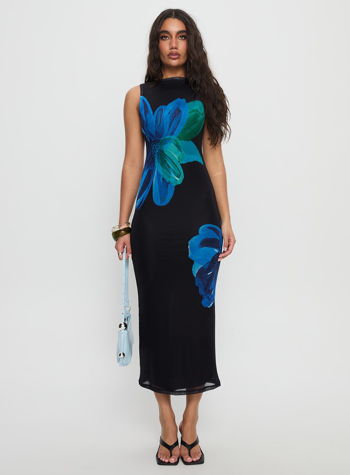 Fayola Dress Blue Floral | Princess Polly