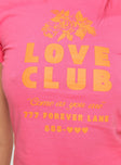 Thread Together Love Club Baby Tee Pink