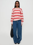 Ryanna Sweater Pink / Red Stripe