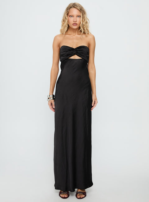 Faviola Strapless Maxi Dress Black