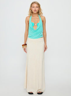 Money Talks Star Detail Top Aqua