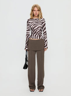 Casidee Long Sleeve Top Zebra