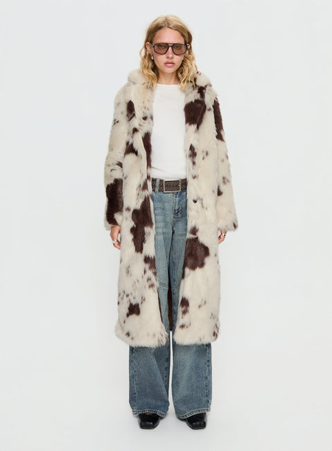 Winter Breeze Faux Fur Coat Multi