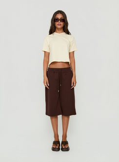 Nikko Longline Fleece Shorts Brown