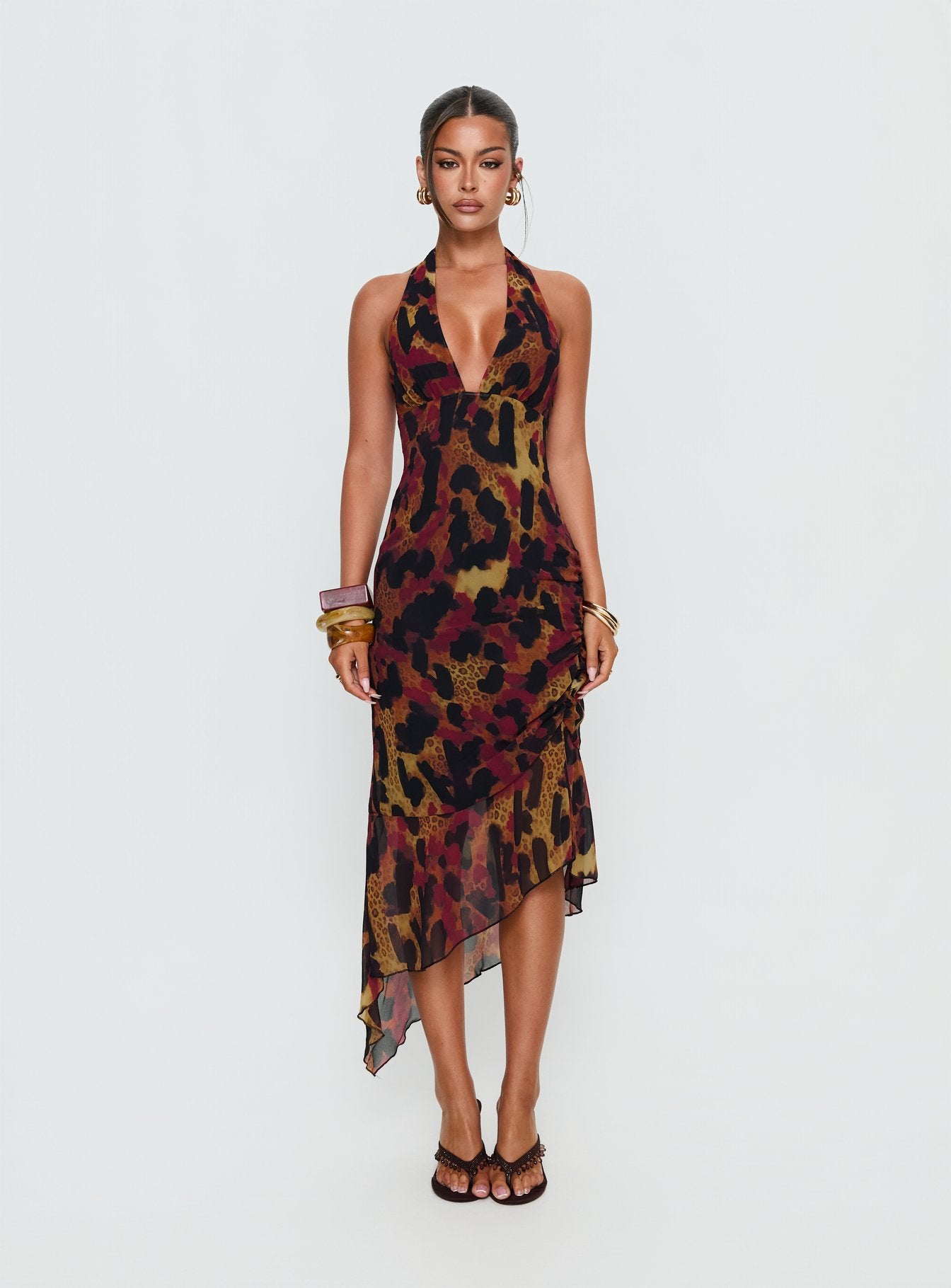 leopard print asymmetrical dress Love of Leopard Print Asymmetrical Maxi Dress