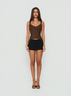 Justina Bandage Top Brown
