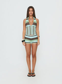 Vannah Micro Shorts Multi Stripe