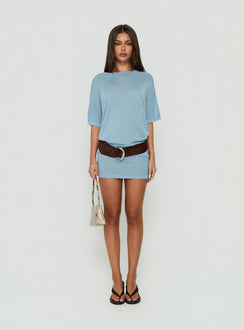 Floresita T-Shirt Knit Mini Dress Blue