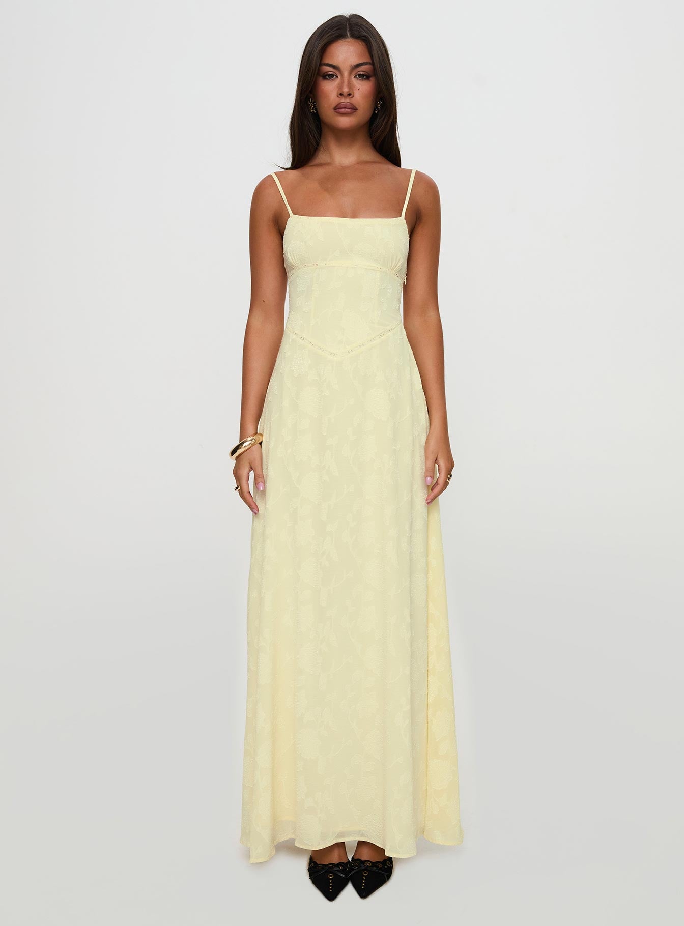 South Of France Maxi Dress | Yellow | Womens
