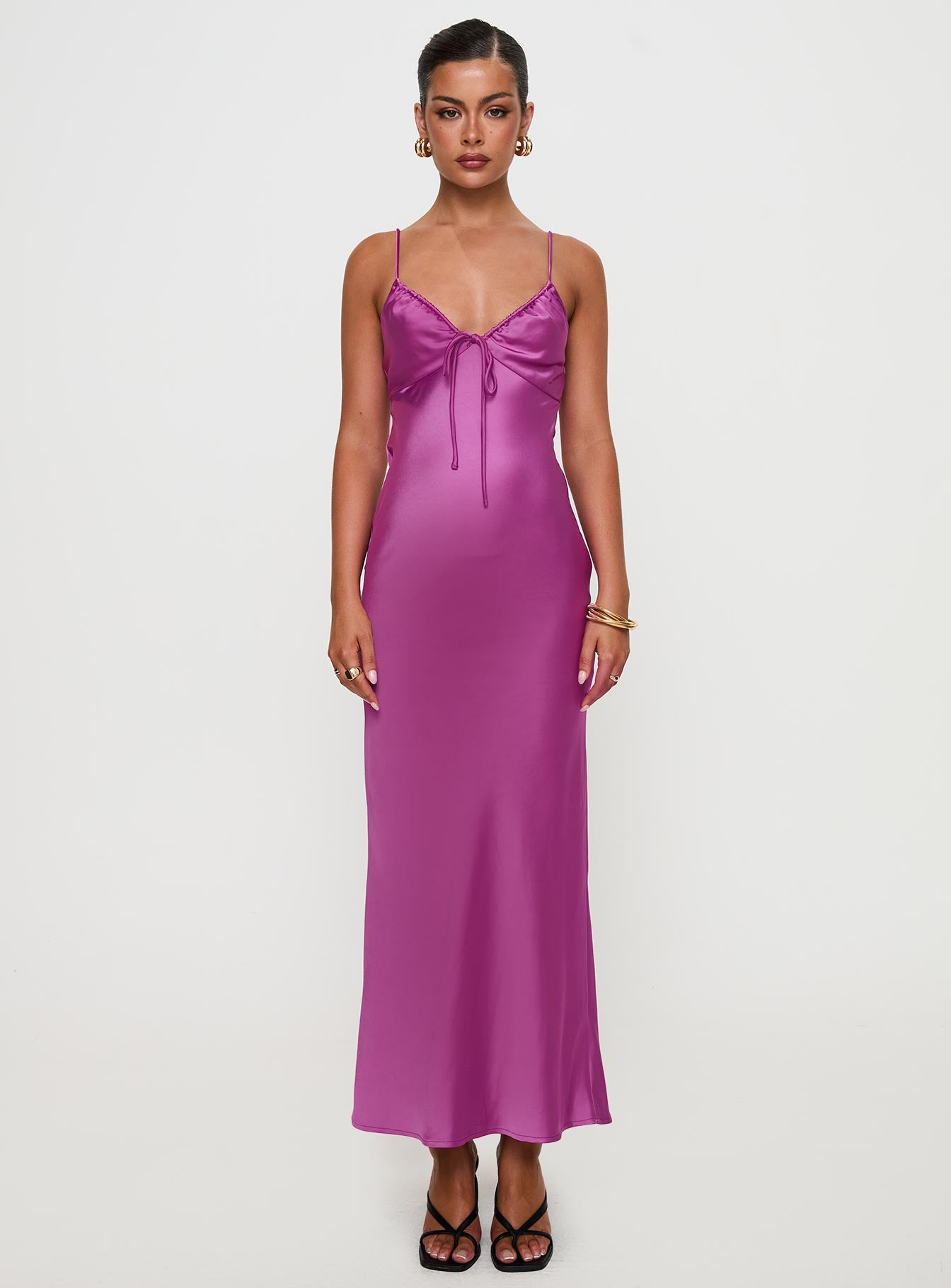 maguire satin maxi dress Jluxlabel Women's Irresistible Satin Maxi Dress
