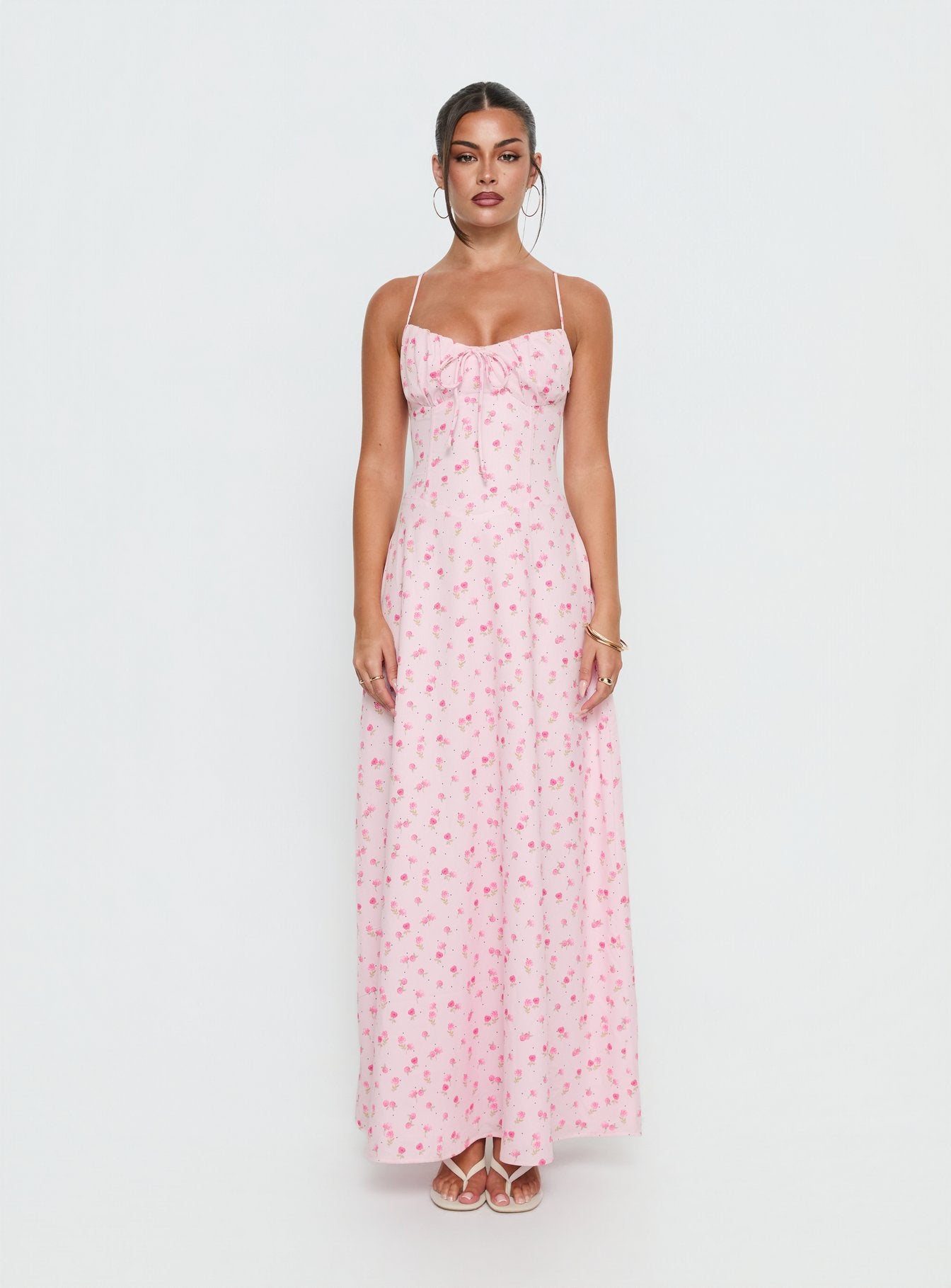 pink floral bridesmaid dresses Members Only Maxi Dress Soft Pink Floral