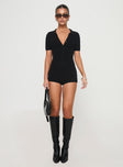 Syleem Knit Romper Black